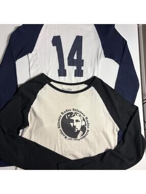 🖤 John Galt Y2K Raglan Long Sleeve Bundle — 2 Tops!
